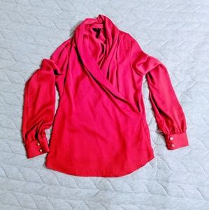 Silk-like Bright Red Top